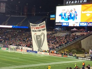 Tifo in front of the Fort at a New England Revolution Game