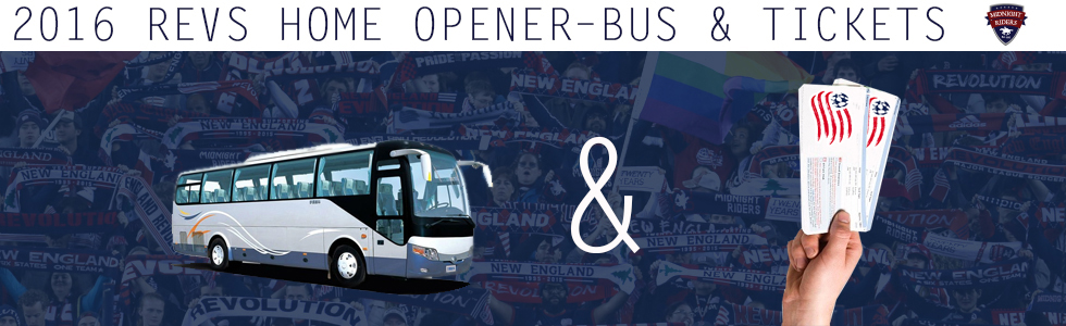 2016 Revs home opener bus and ticket