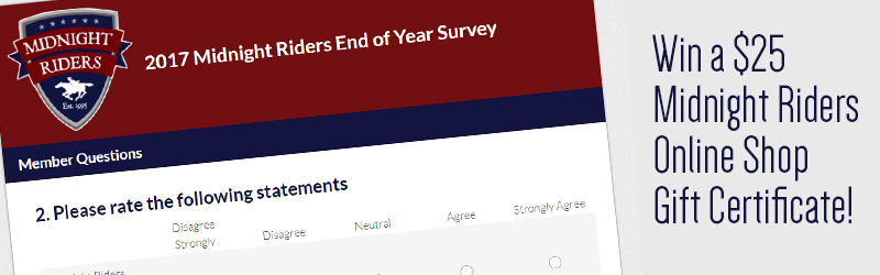 2017 Midnight Riders End of Year Survey